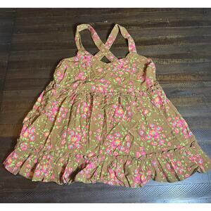 NWT On a Whim Top Women's Size XS Matilda Jane Cross Back Floral Boho Tiered